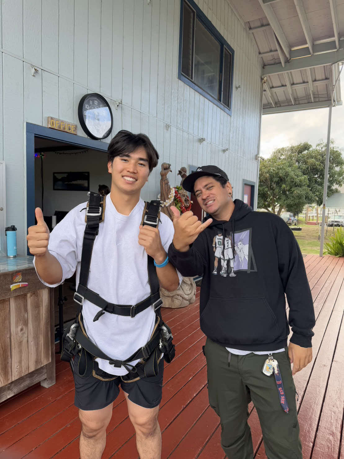 スカイダイビングを行った広瀬は笑顔を見せる（本人提供）