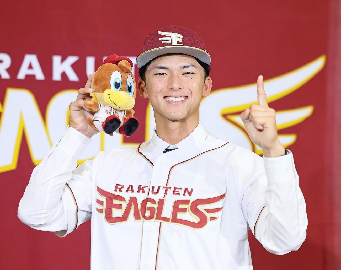 楽天ドラフト1位の宗山塁（2024年11月20日撮影）