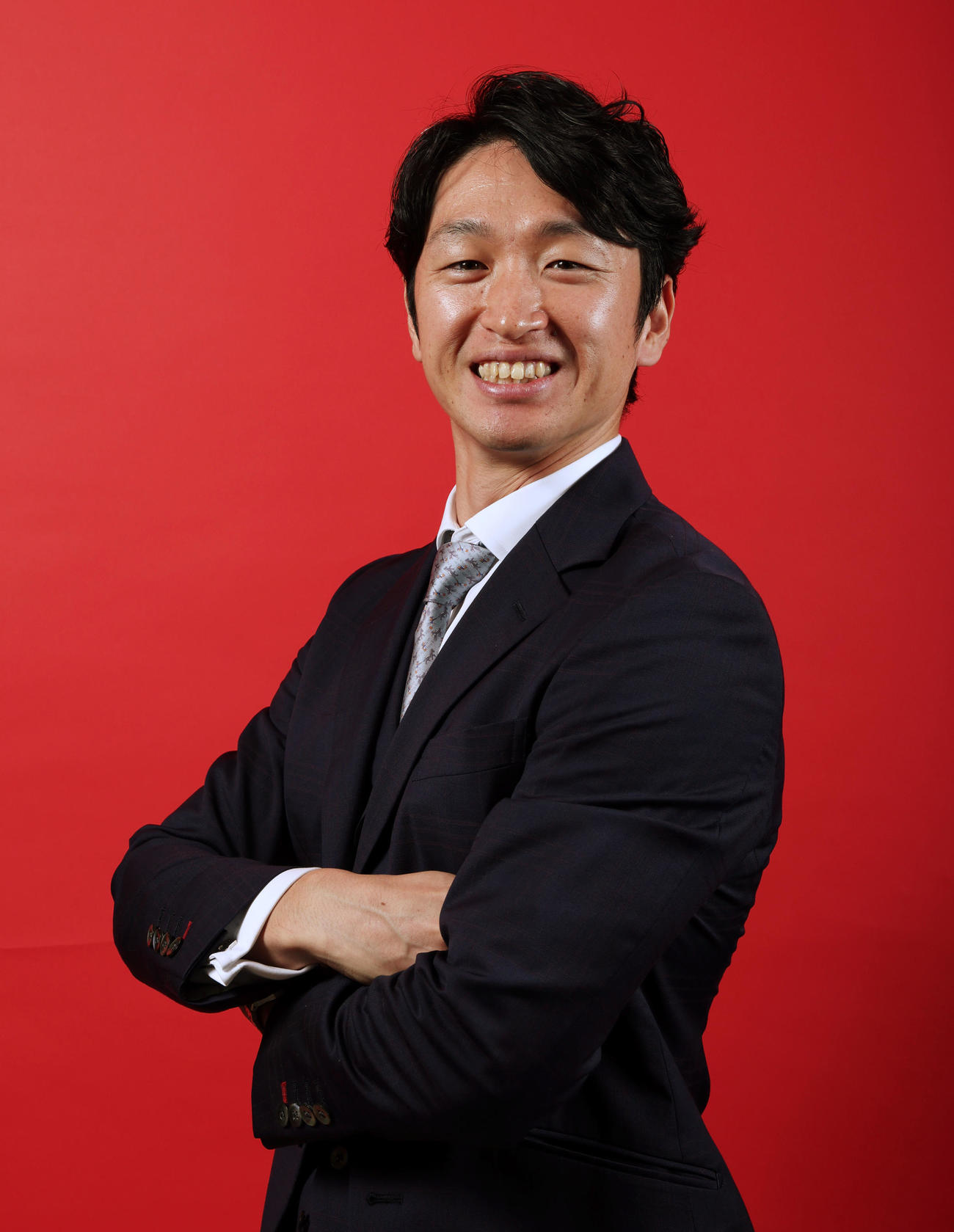 今季の意気込みなどを語った近本（撮影・加藤哉）