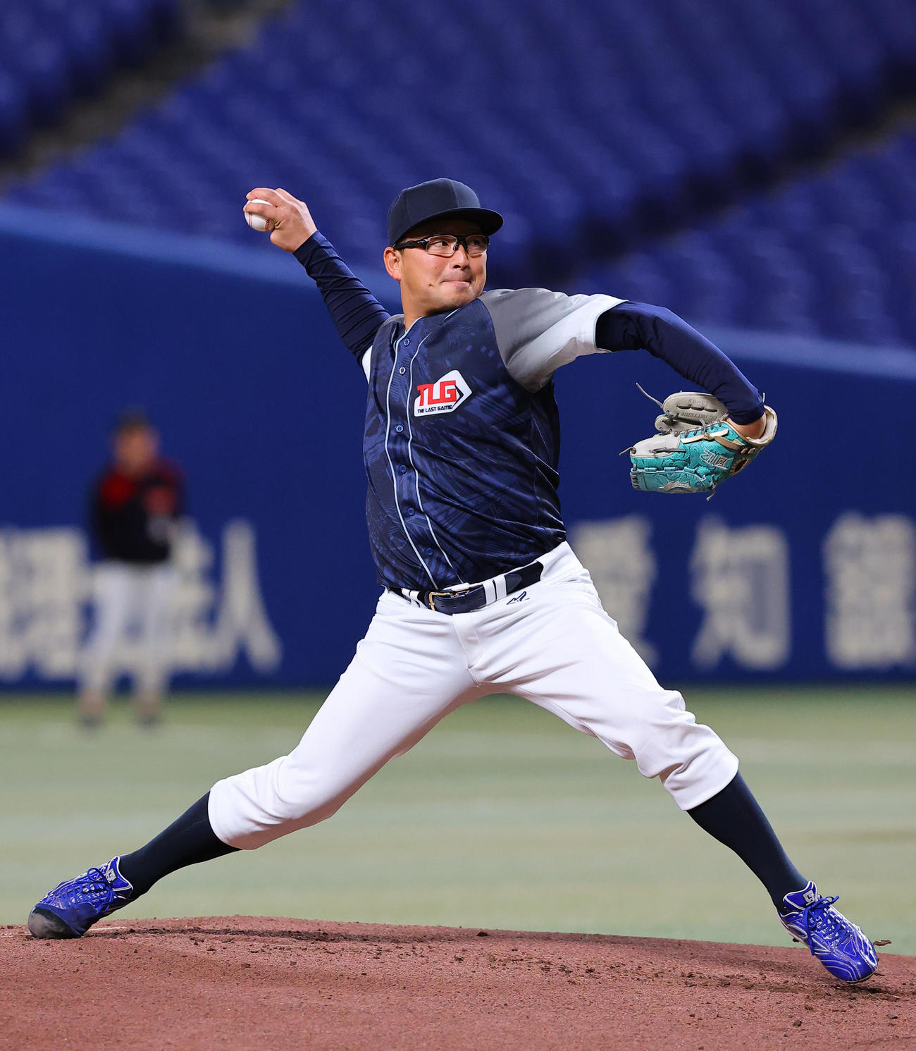 THE LAST GAME2024 EAST HOPES対WEST DREAMS WEST DREAMS先発の田島（撮影・藤尾明華）