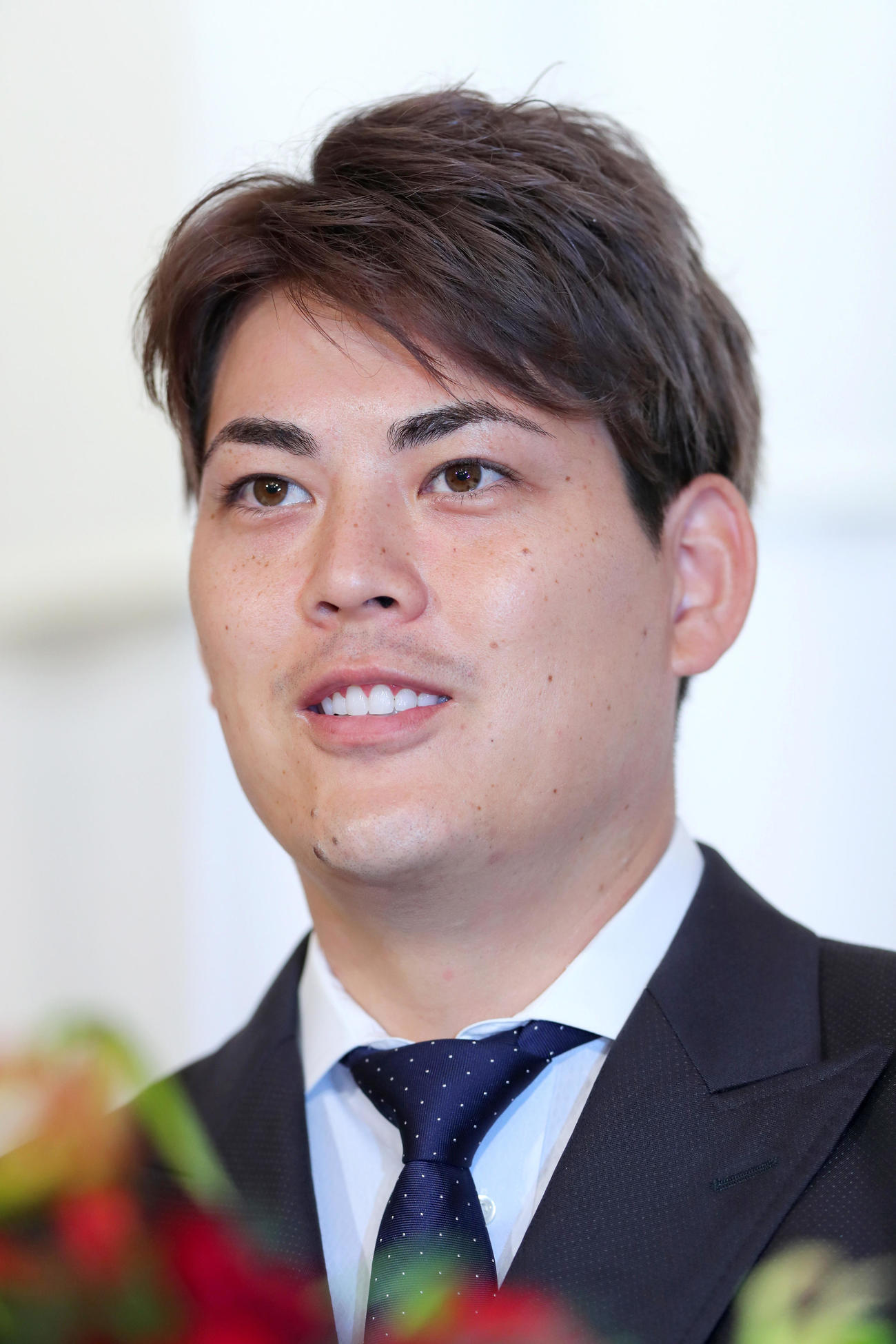 オリックス入団会見する九里（撮影・上山淳一）