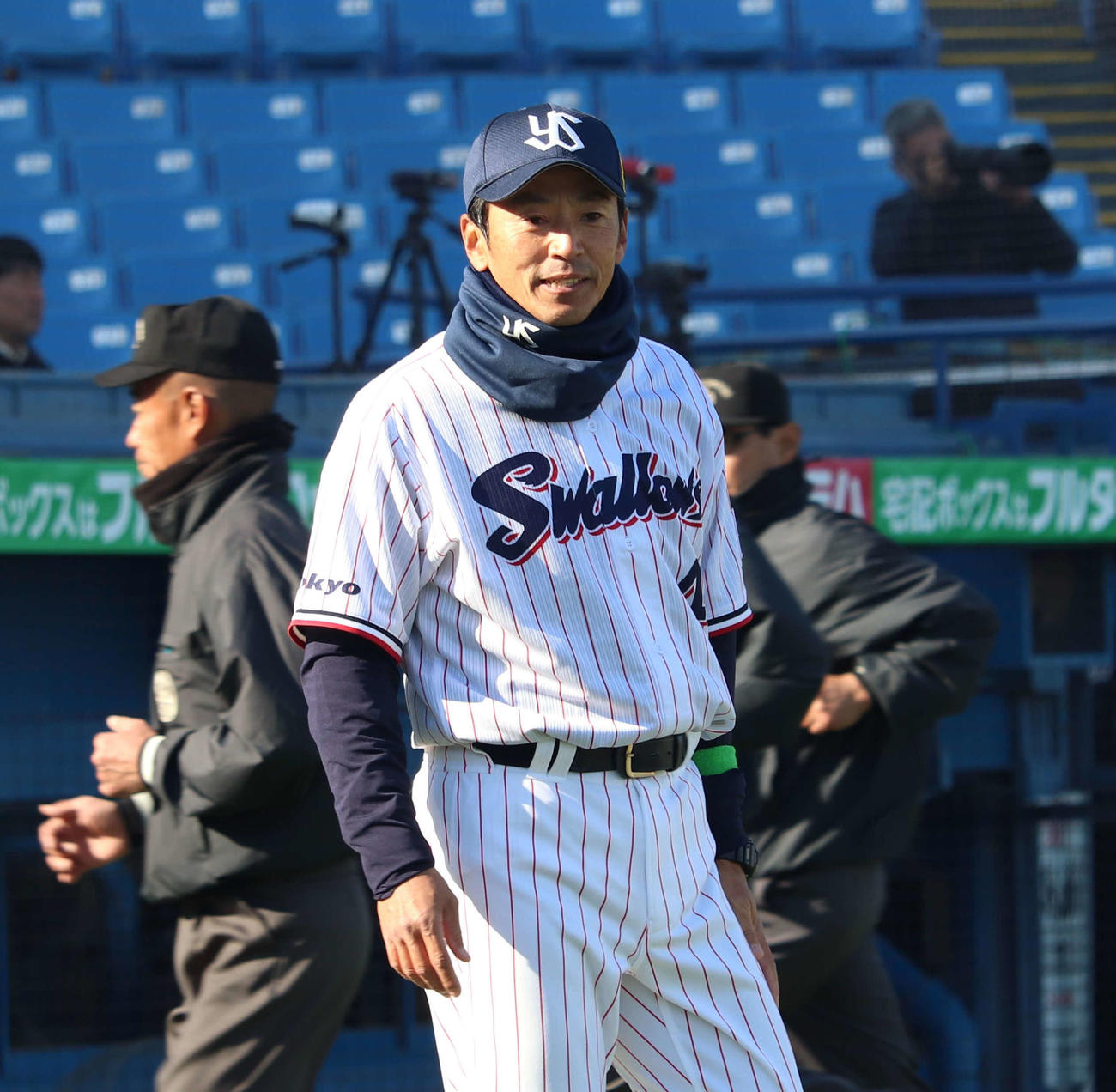 ヤクルトジュニア対中日ジュニア　5回コールドで勝利したヤクルト・度会（撮影・佐瀬百合子）