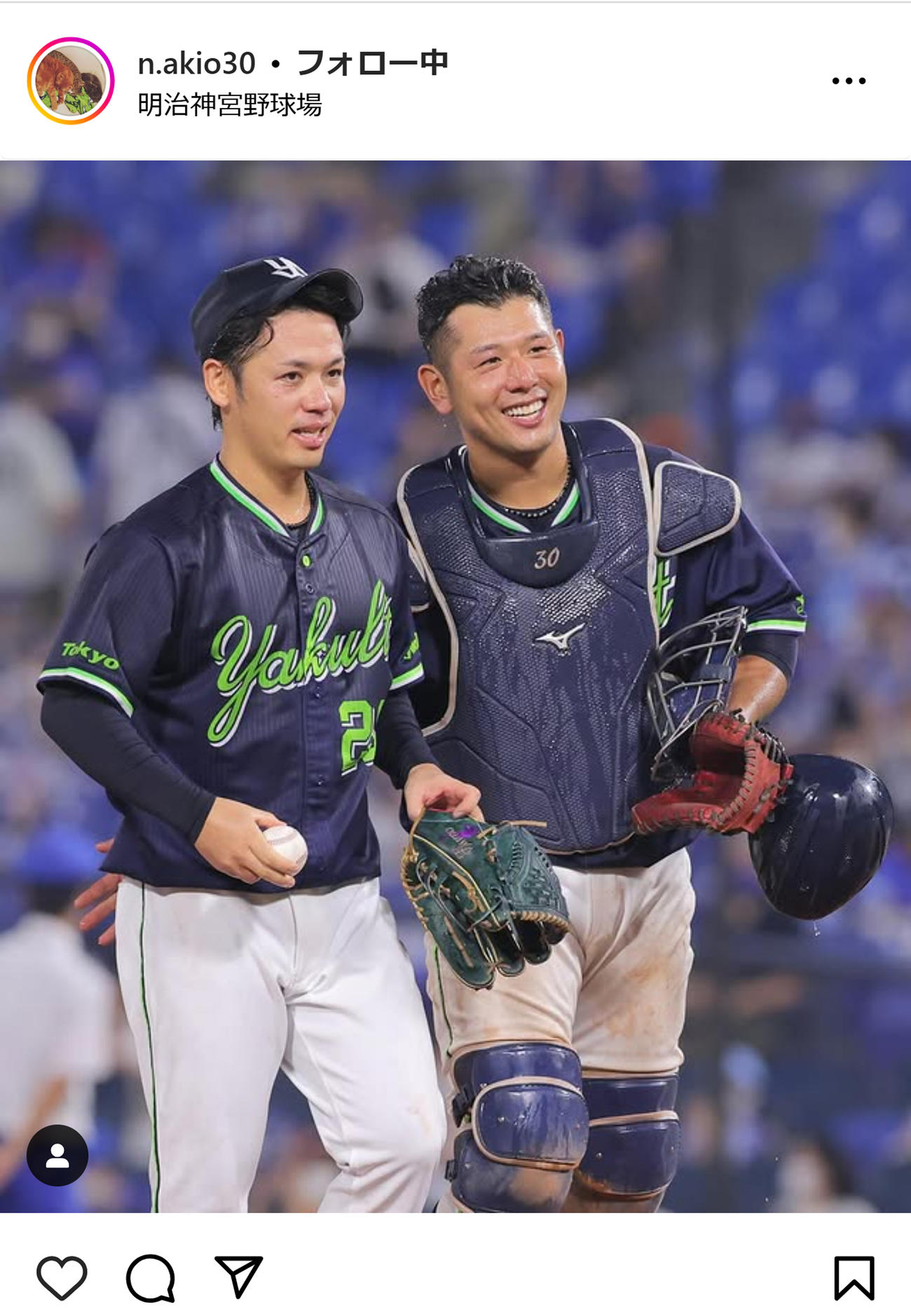 西田明央のインスタグラムから