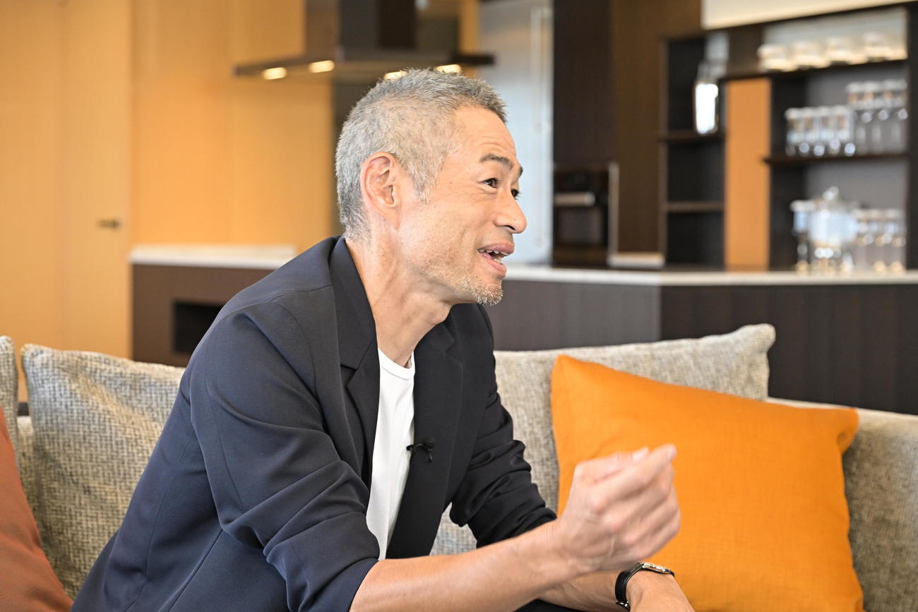 BS－TBS特別番組で松井氏と対談したイチロー氏（（C）MBS／TBS）