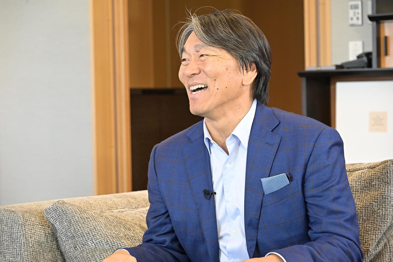 BS－TBS特別番組でイチロー氏と対談した松井氏（（C）MBS／TBS）