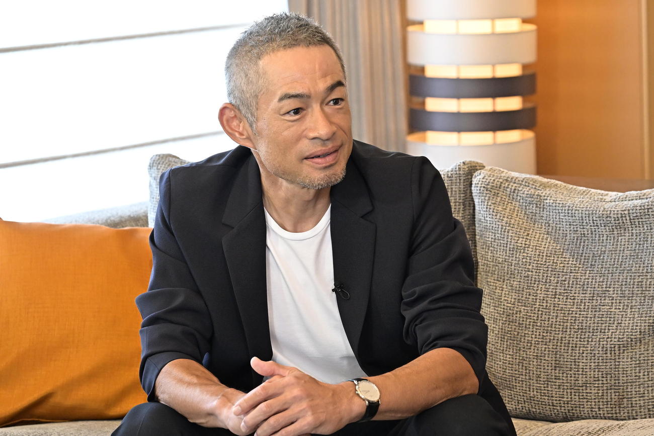 BS－TBS特別番組で松井氏と対談したイチロー氏（（C）MBS／TBS）