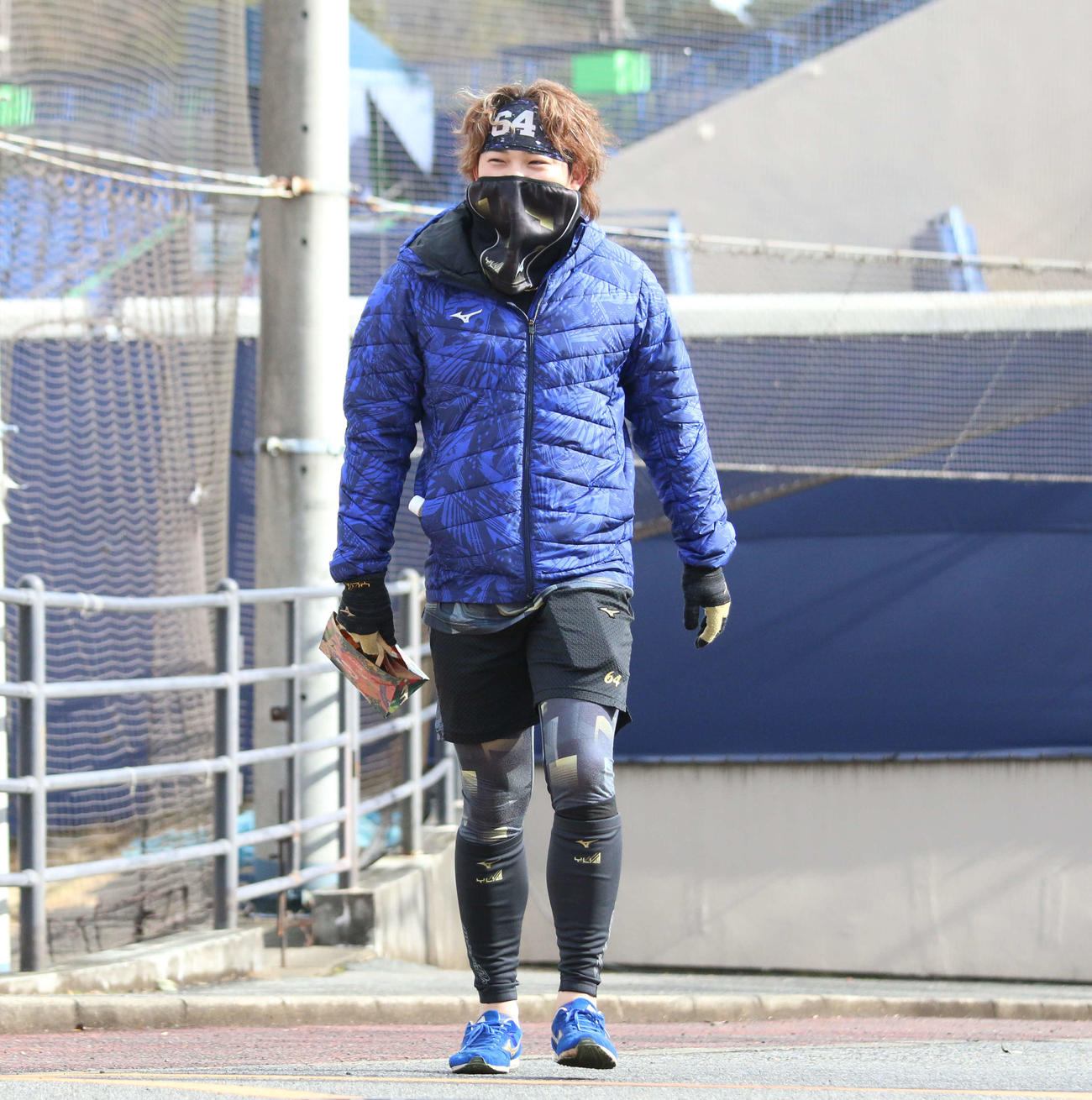 2軍本拠地の千葉・鎌ケ谷で自主トレを行った田宮（撮影・木下大輔）
