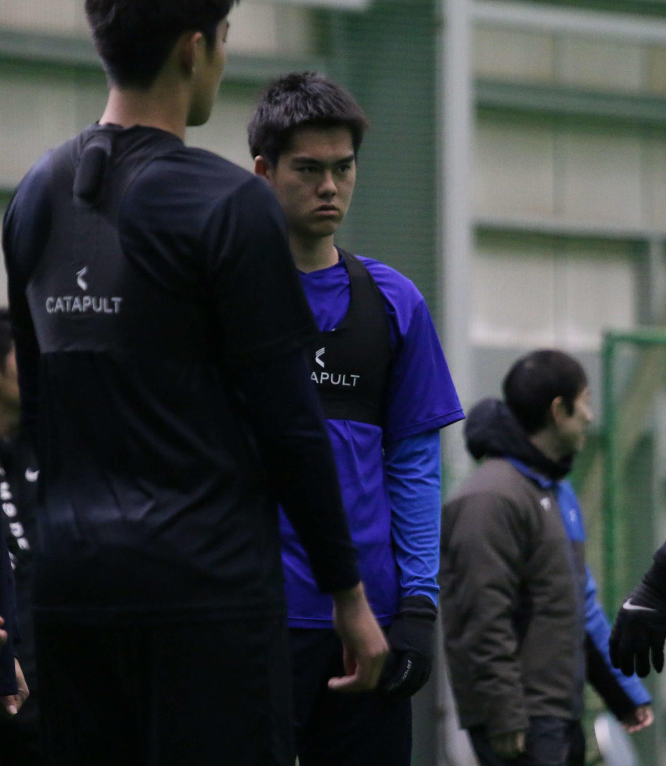 2軍本拠地の千葉・鎌ケ谷で新人合同自主トレに参加した日本ハム藤田琉（撮影・木下大輔）