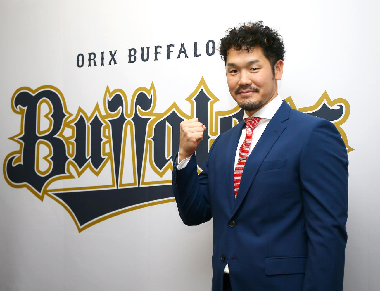 オリックスのアンバサダーに就任したTー岡田（撮影・上山淳一）