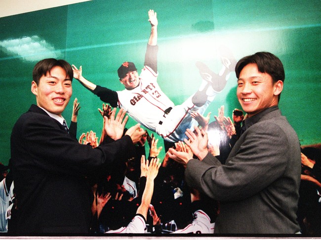 1999年1月11日、巨人上原浩治と二岡智宏がともに入寮