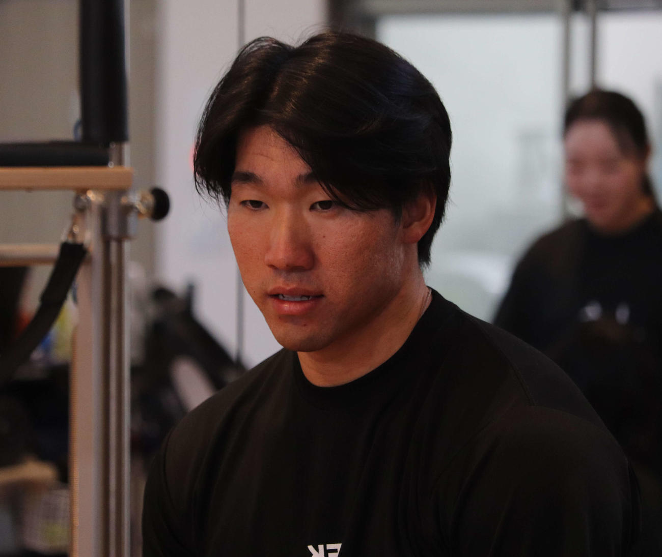 主トレを公開した日本ハム清宮虎（撮影・小早川宗一郎）