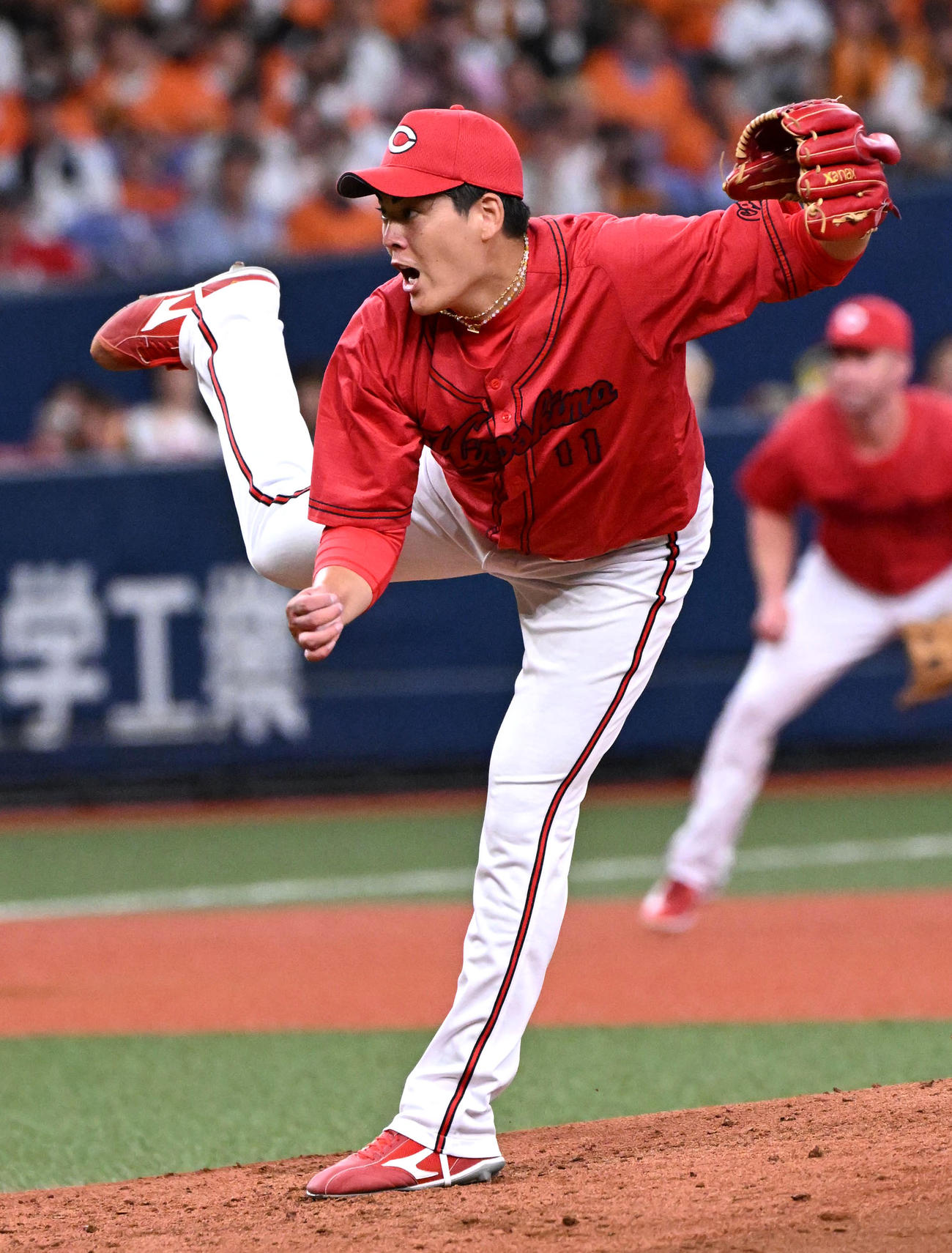 巨人対広島　広島先発の九里亜蓮（撮影・石井愛子）＝2023年8月29日、京セラドーム大阪