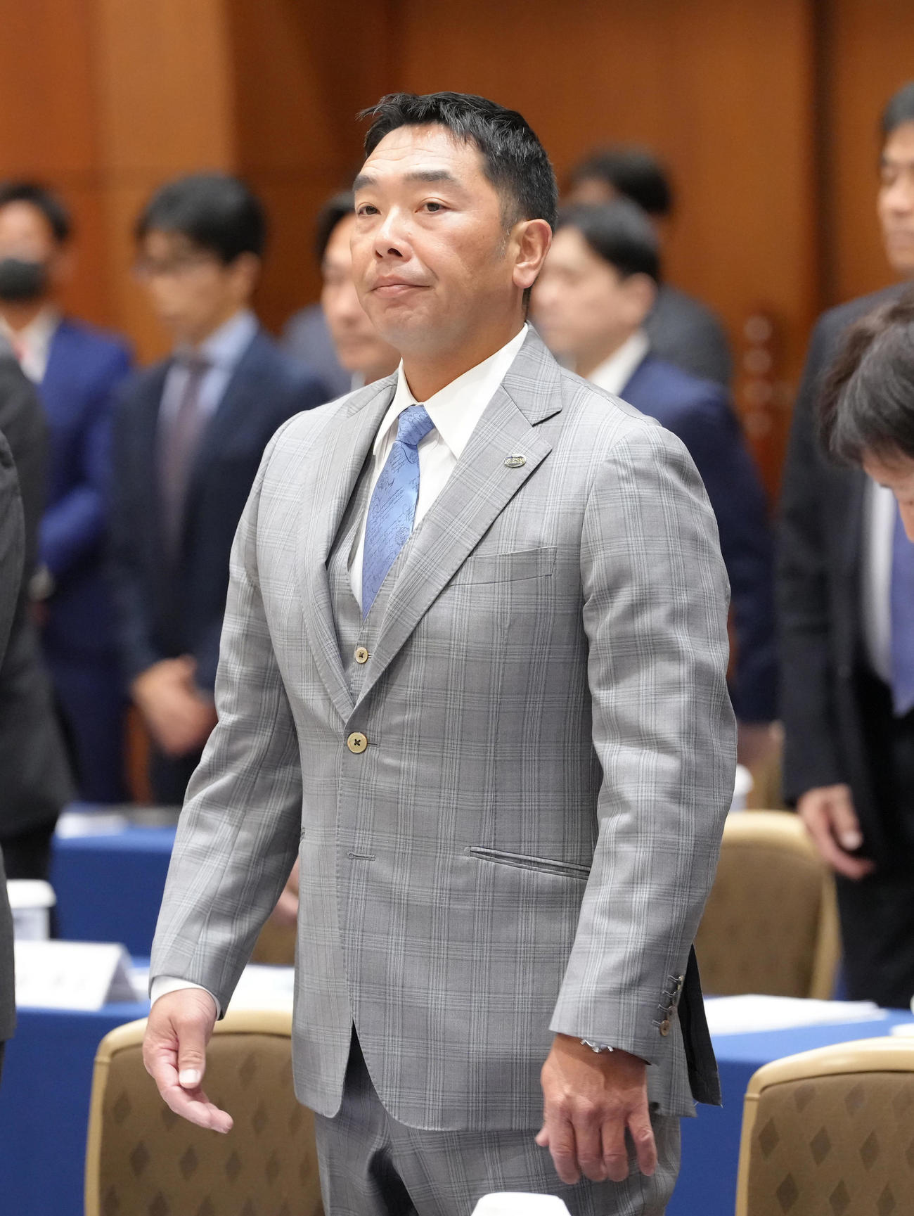 巨人スタッフ会議に臨む阿部監督（撮影・足立雅史）