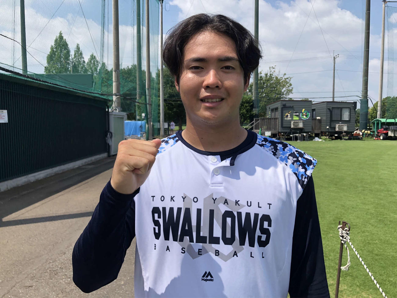 ヤクルト松本健吾投手（2024年8月15日撮影）