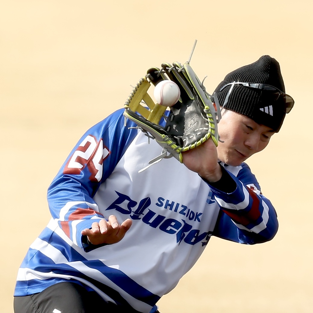 自主トレに臨む日本ハム清宮幸（撮影・河田真司）