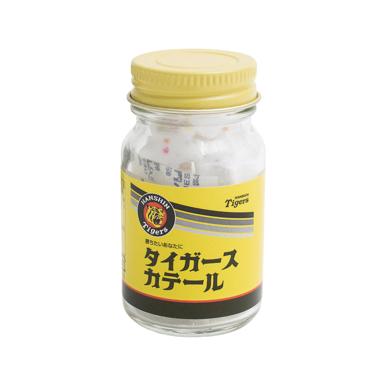 阪神新グッズ　瓶入りラムネ　タイガースカテール（球団提供）