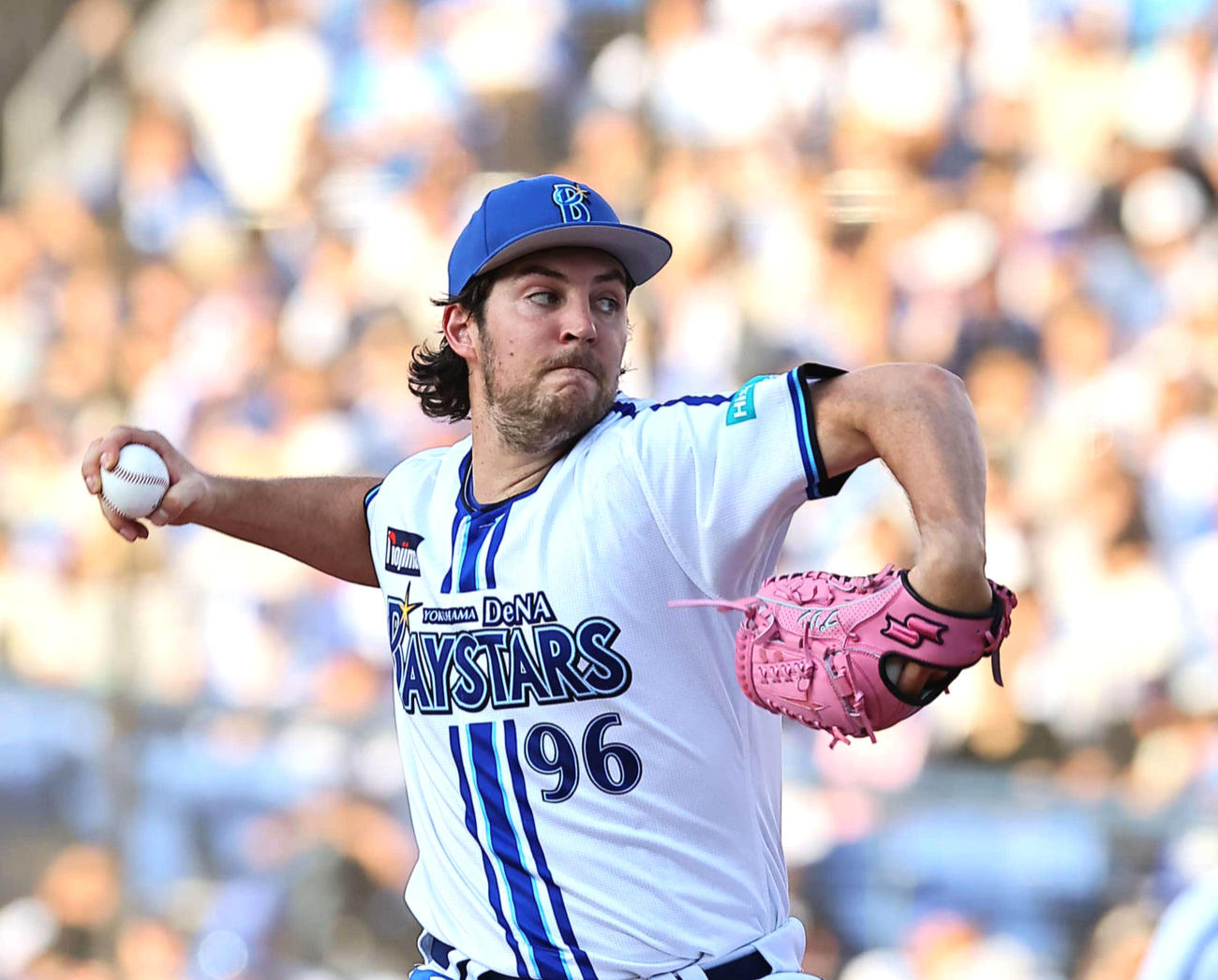 DeNA時代のトレバー・バウアー（2023年撮影）