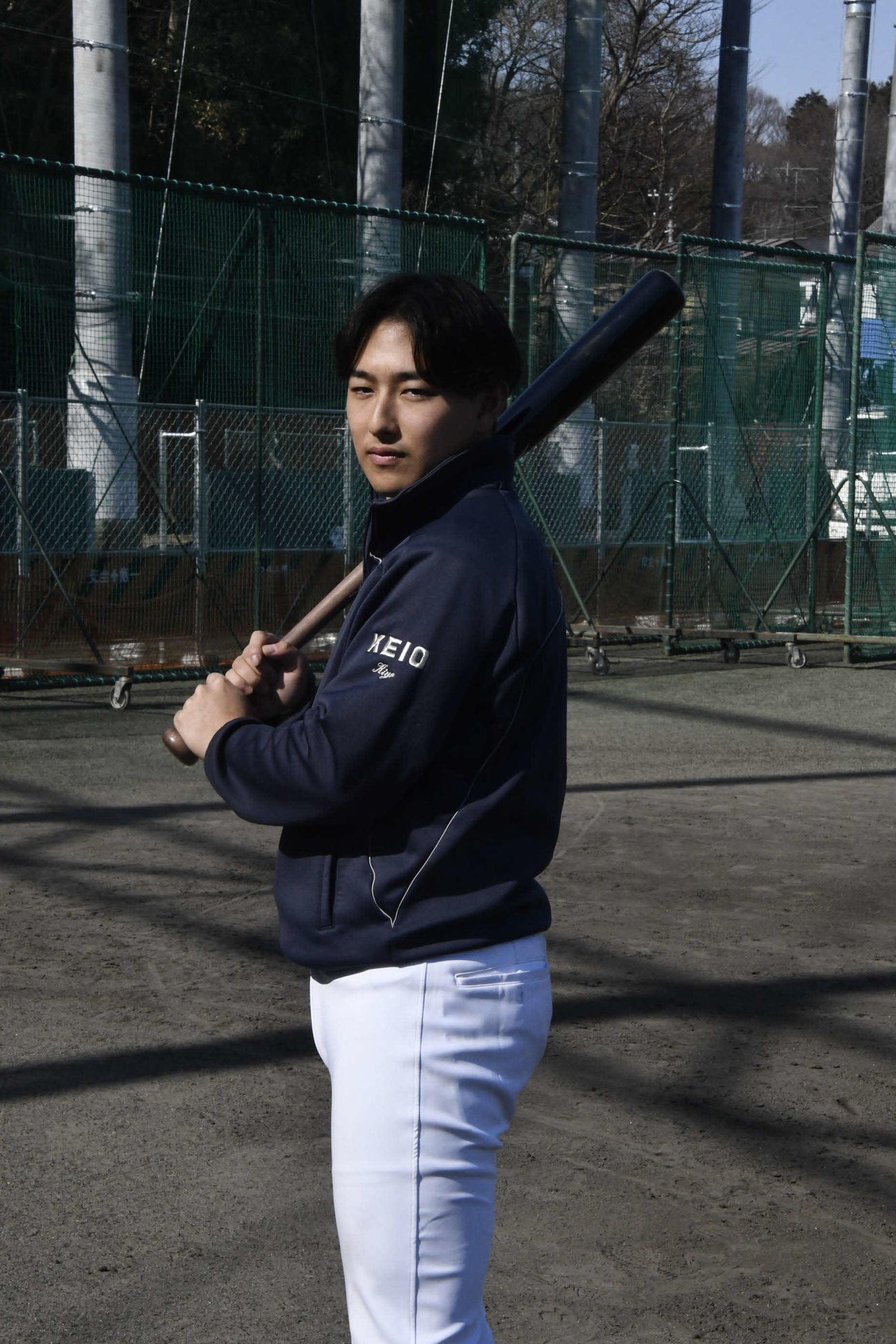 慶大野球部の練習に合流した清原和博氏次男の清原勝児（撮影・平山連）