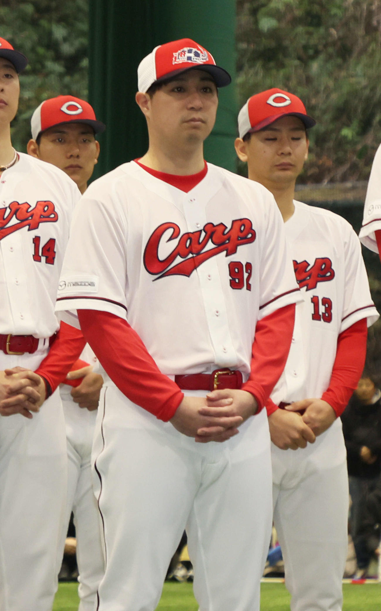 広島野村コーチ（撮影・加藤孝規）