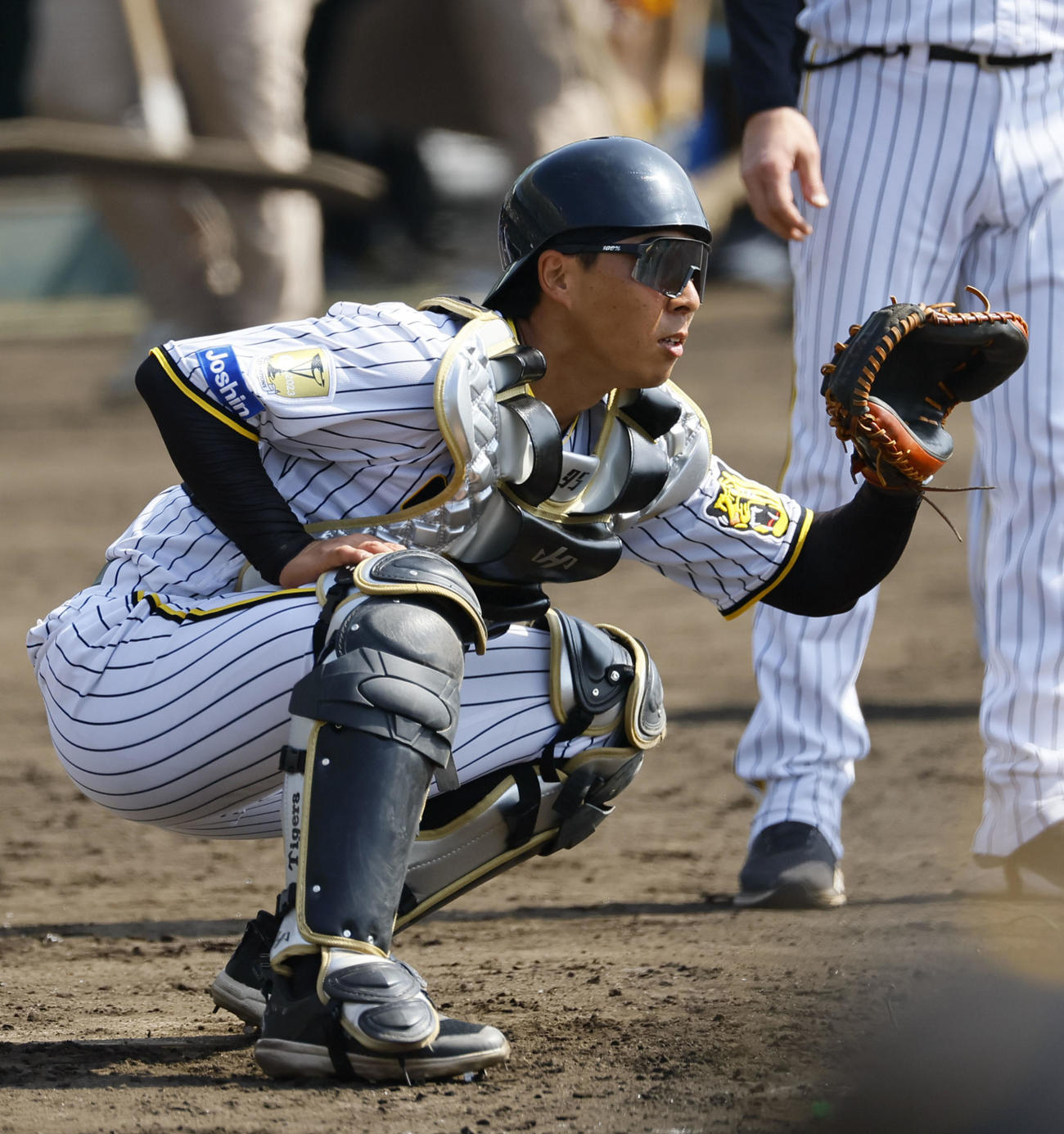2024年2月11日、紅白戦でプレーする片山雄哉