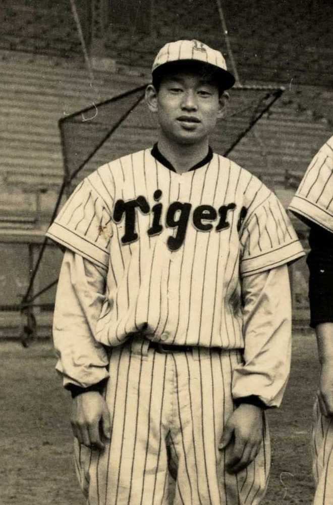 1955年、甲子園球場での吉田義男さん