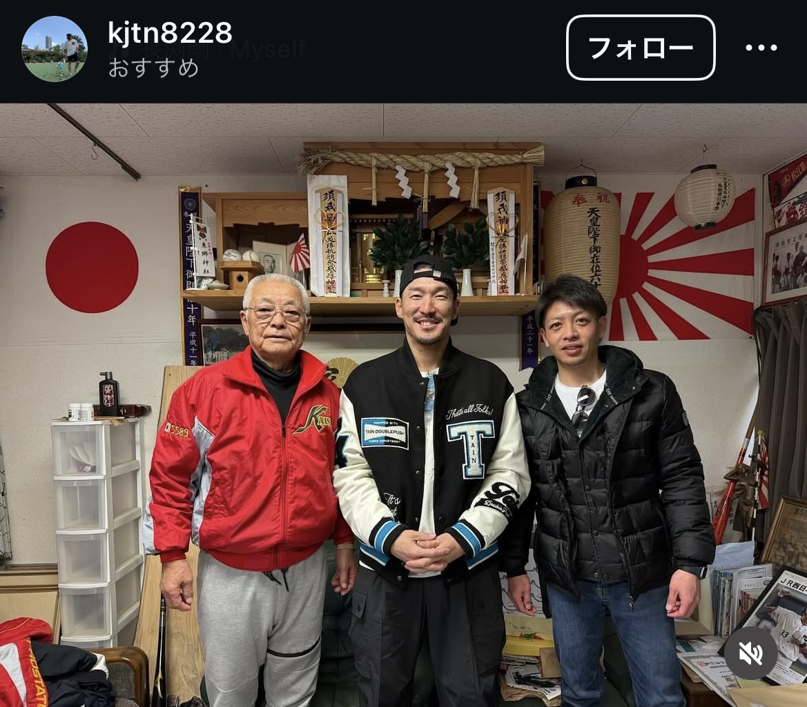 梶谷のインスタグラムから