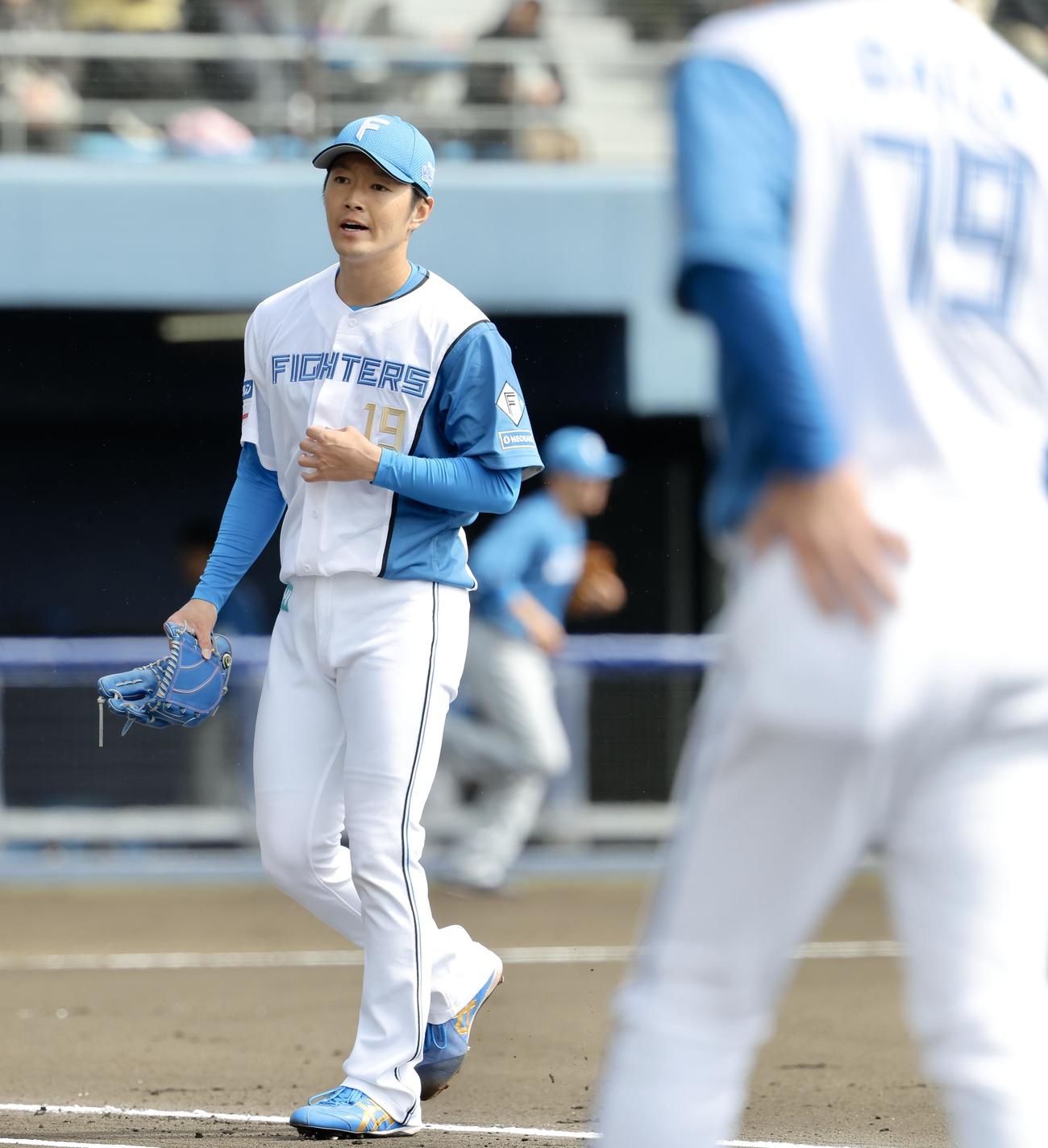 紅白戦　2回表を抑える日本ハム玉井（撮影・河田真司）