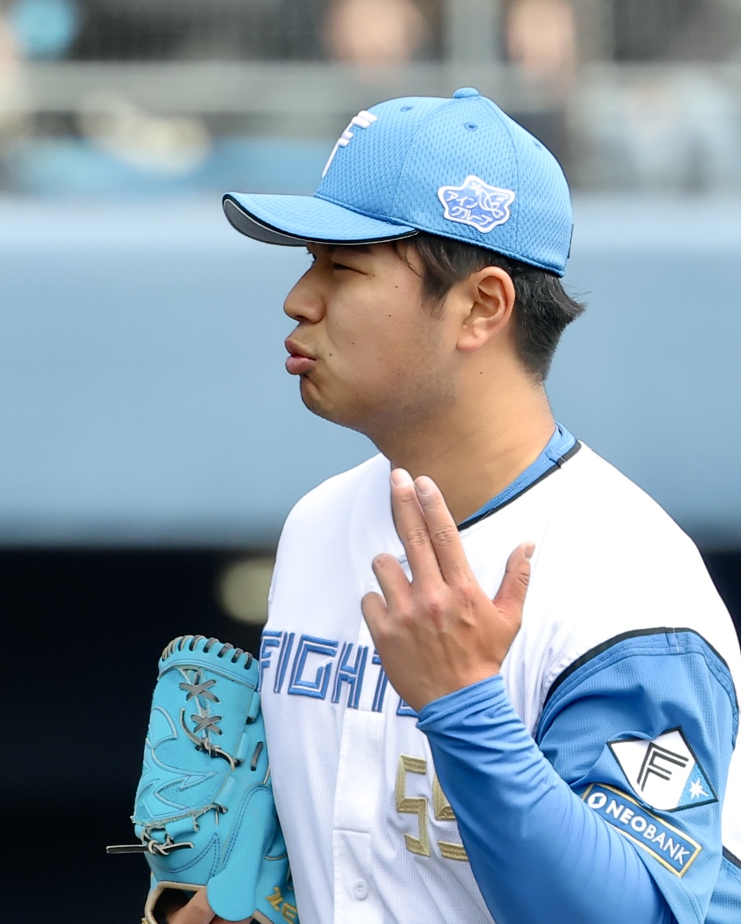紅白戦　5回表を抑える日本ハム松浦（撮影・河田真司）