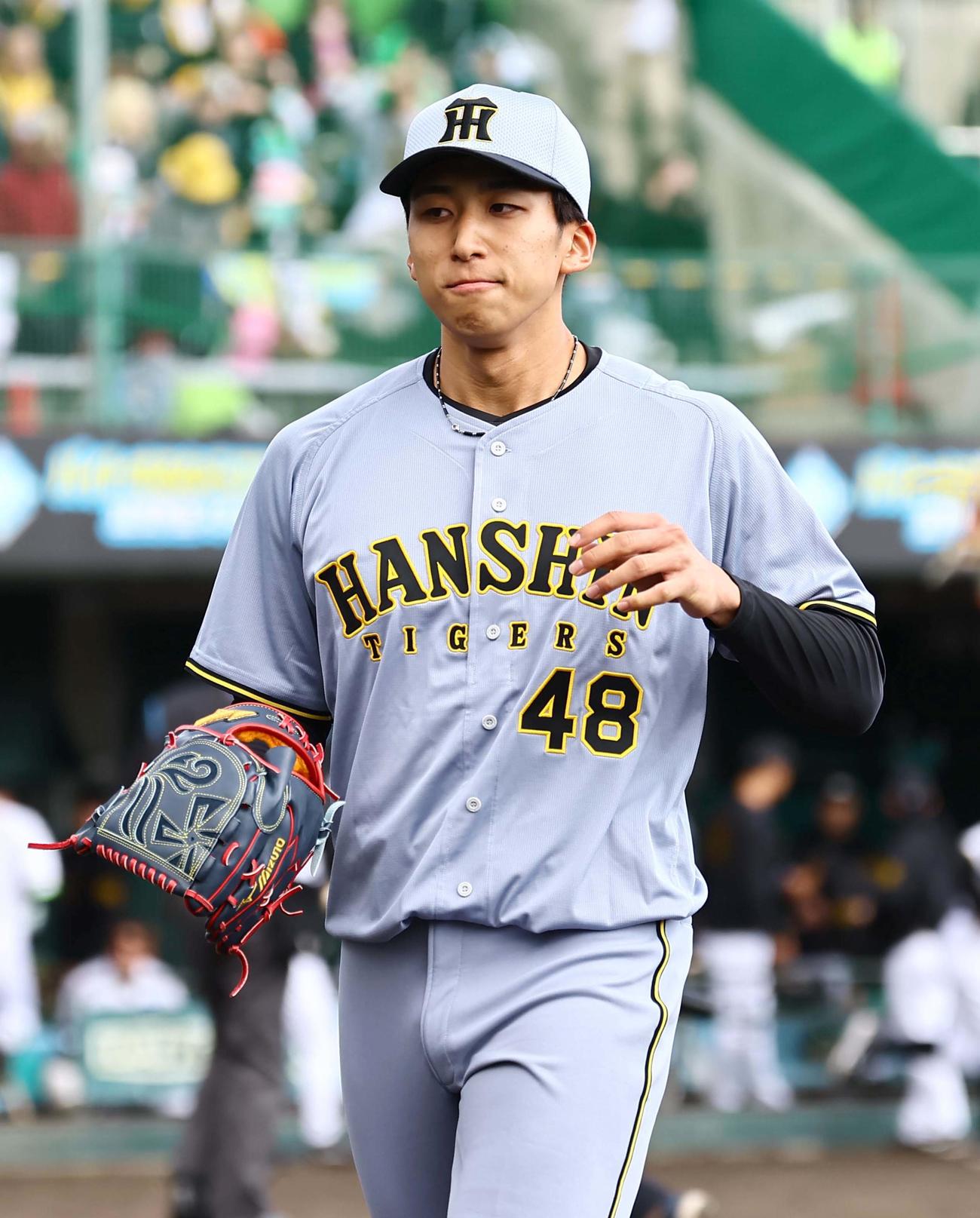 紅白戦　2回を無失点に抑えた茨木（撮影・上田博志）