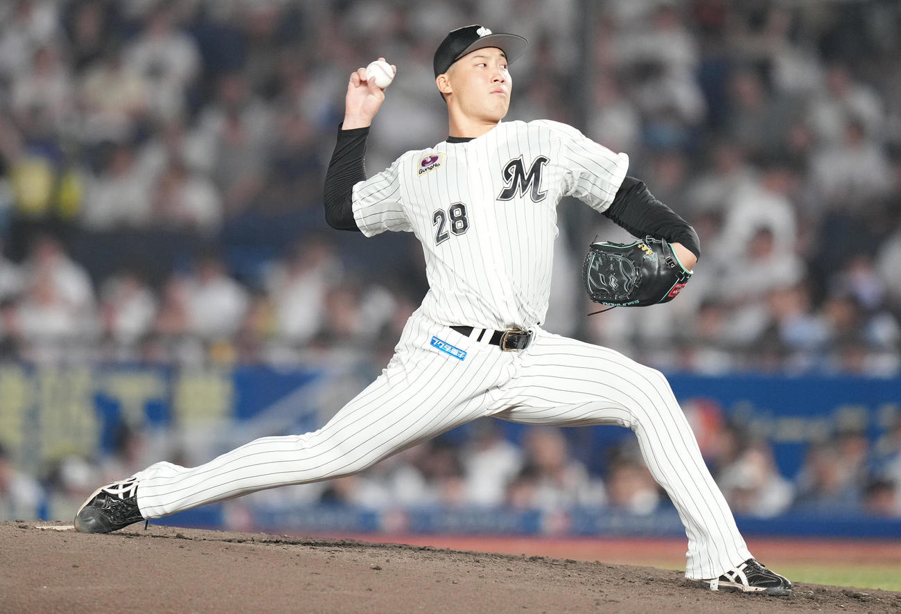 ロッテ菊地吏玖（2024年9月6日撮影）