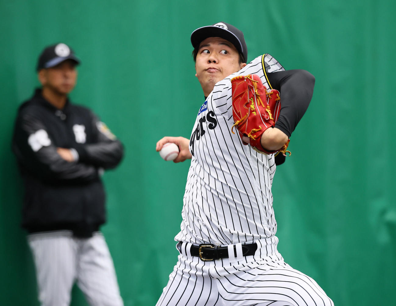 阪神才木浩人（2025年2月6日撮影）