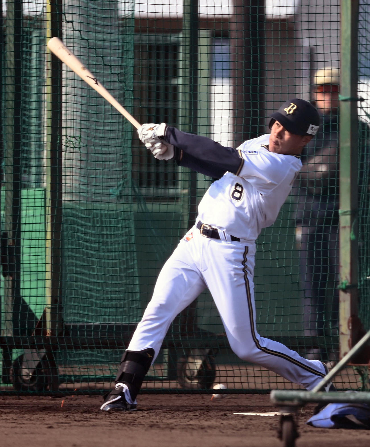 オリックス麦谷祐介（2025年2月3日撮影）