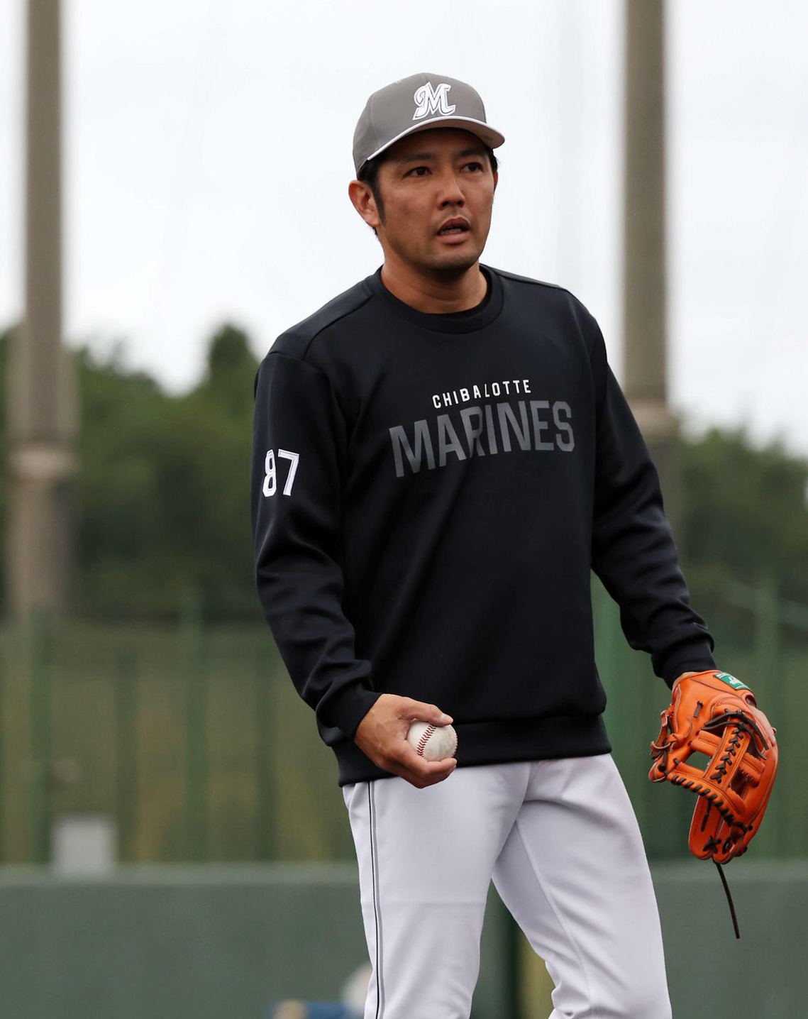 ロッテ根元内野守備兼走塁コーチ（2025年2月9日撮影）