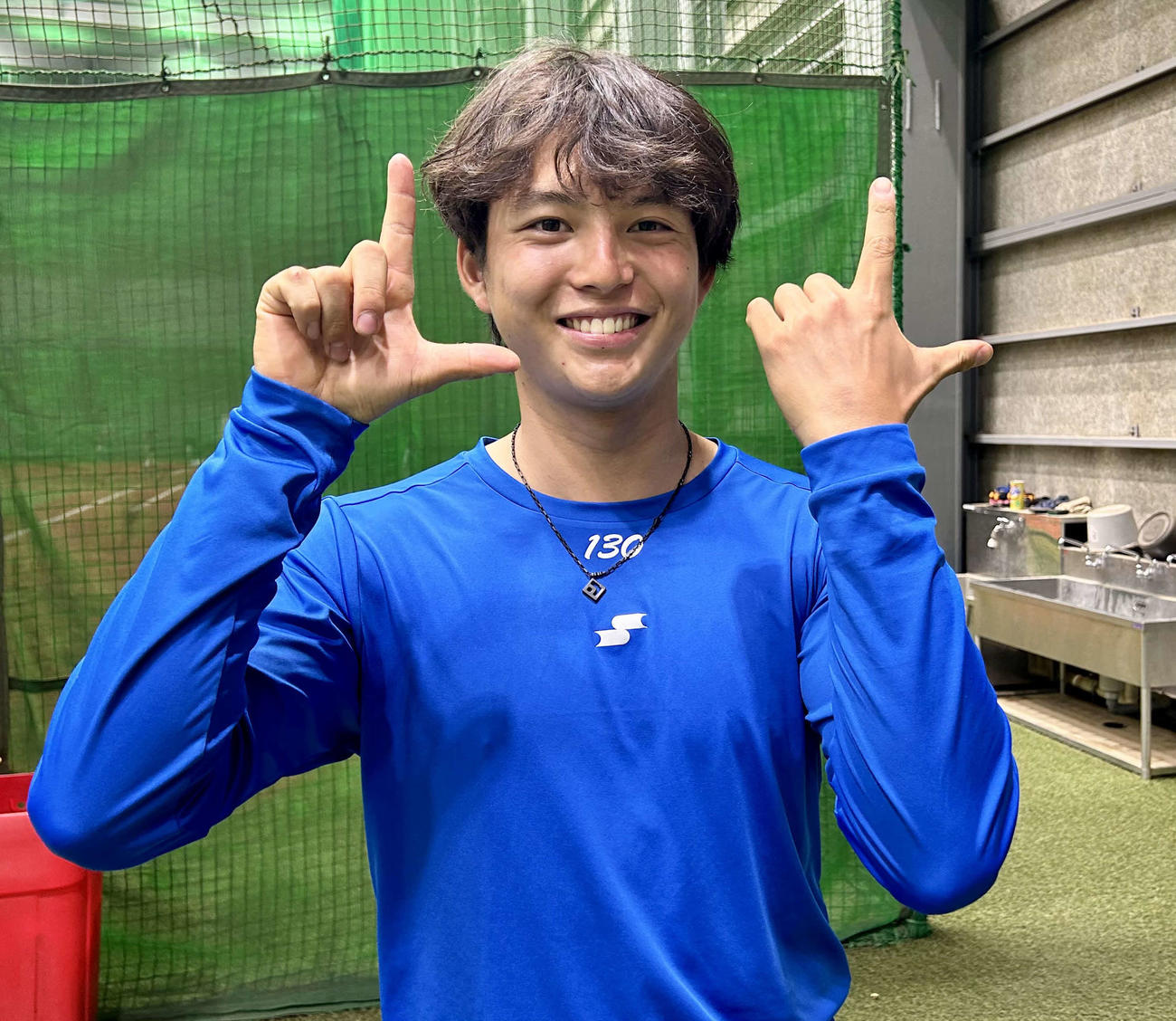 西武の育成ドラフト4位ルーキー・金子功児内野手（撮影・黒須亮）