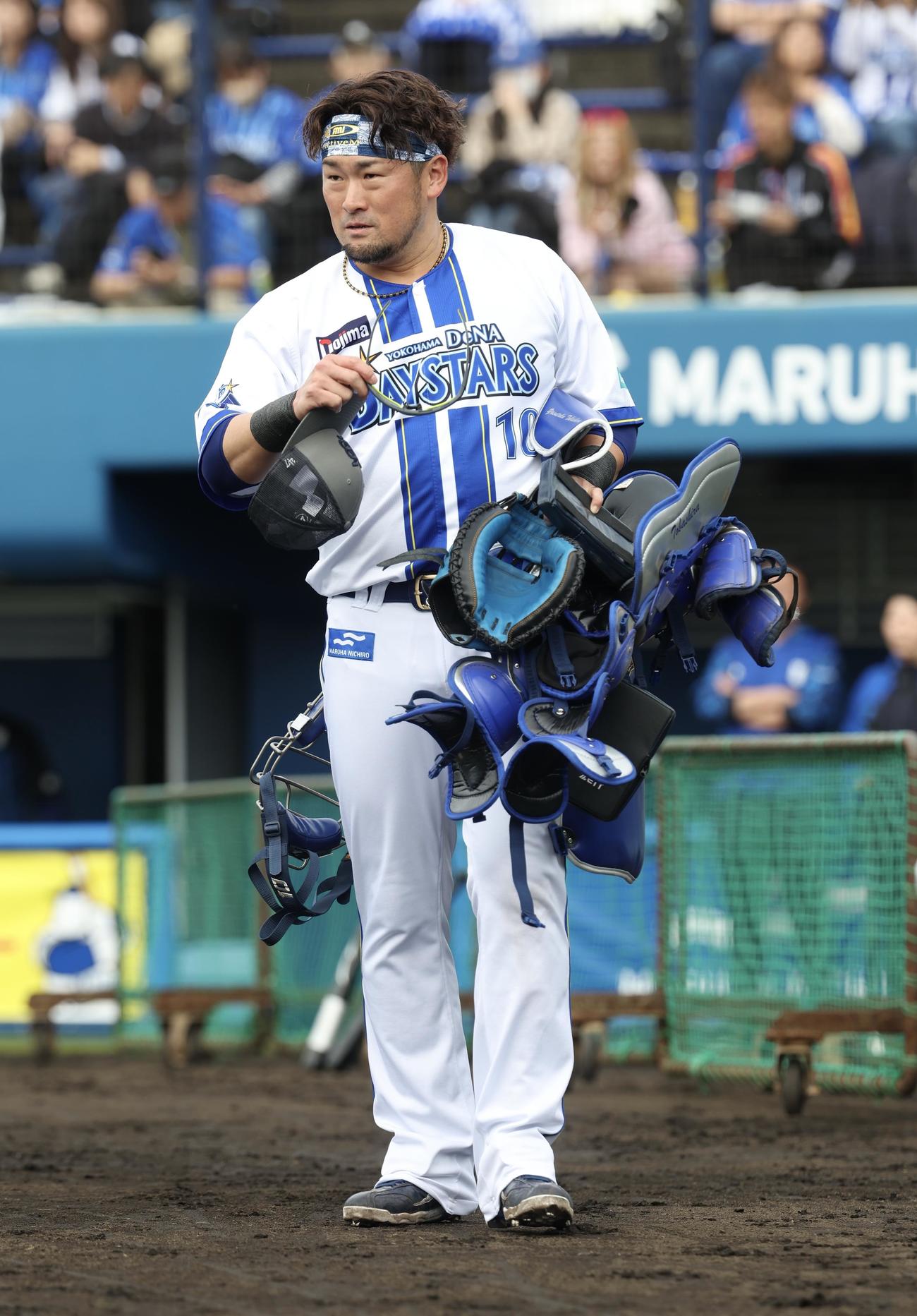 練習に臨むDeNA戸柱（撮影・河田真司）