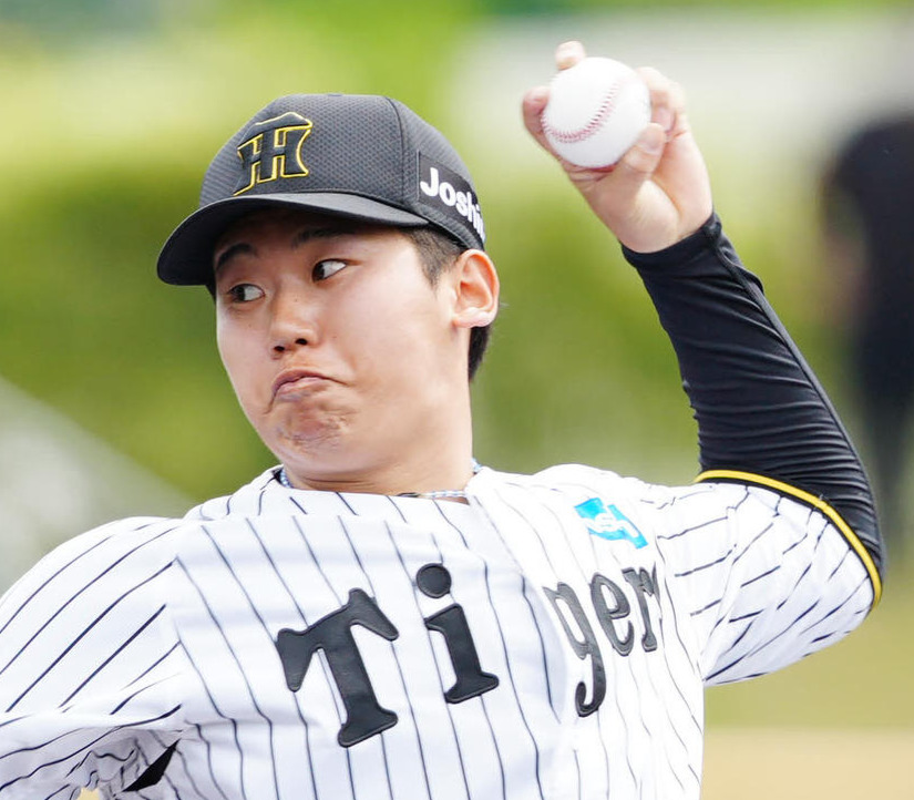 阪神対楽天　阪神先発の門別（撮影・江口和貴）