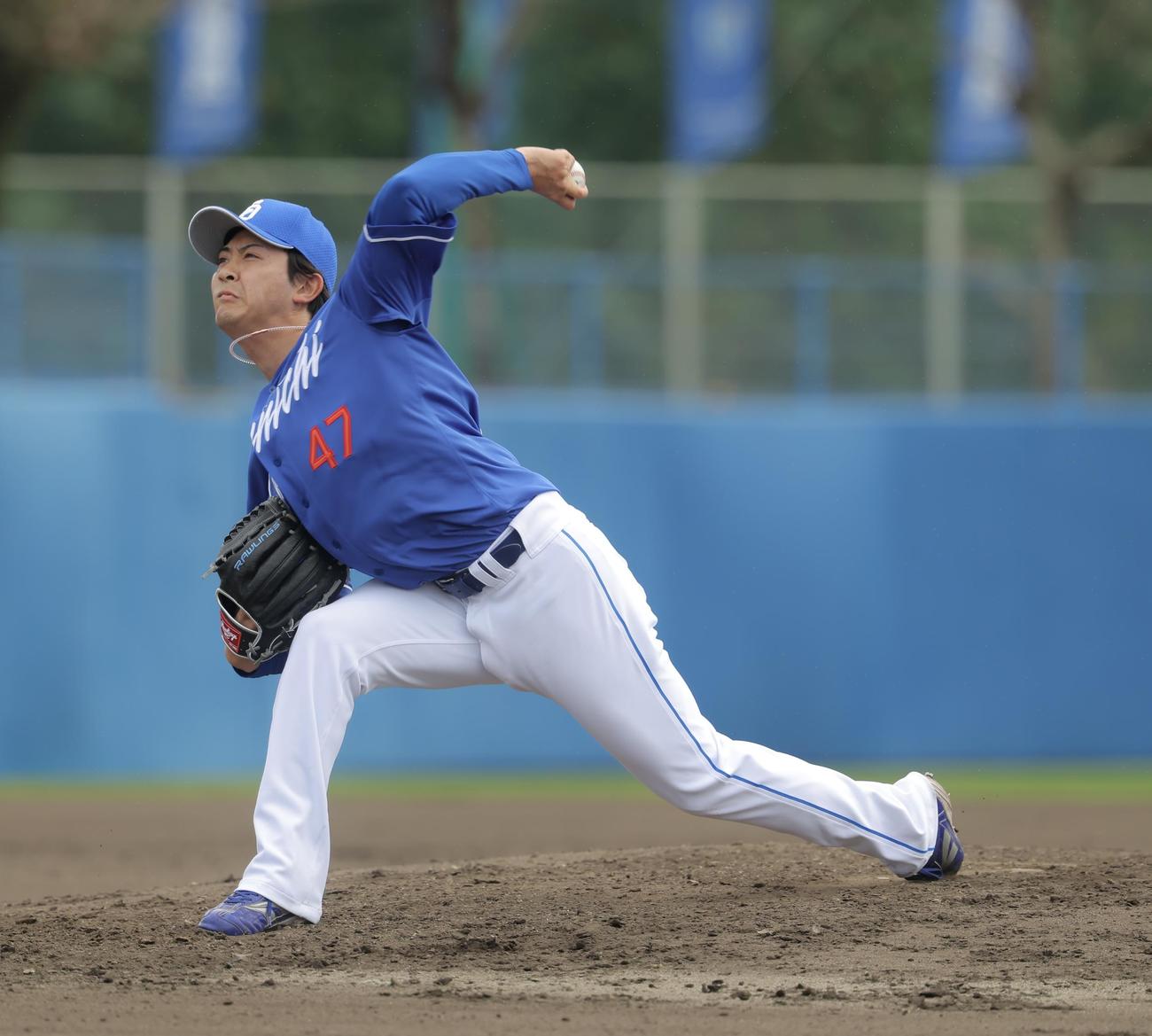 DeNA対中日　6回裏、中日3番手で登板する吉田（撮影・河田真司）