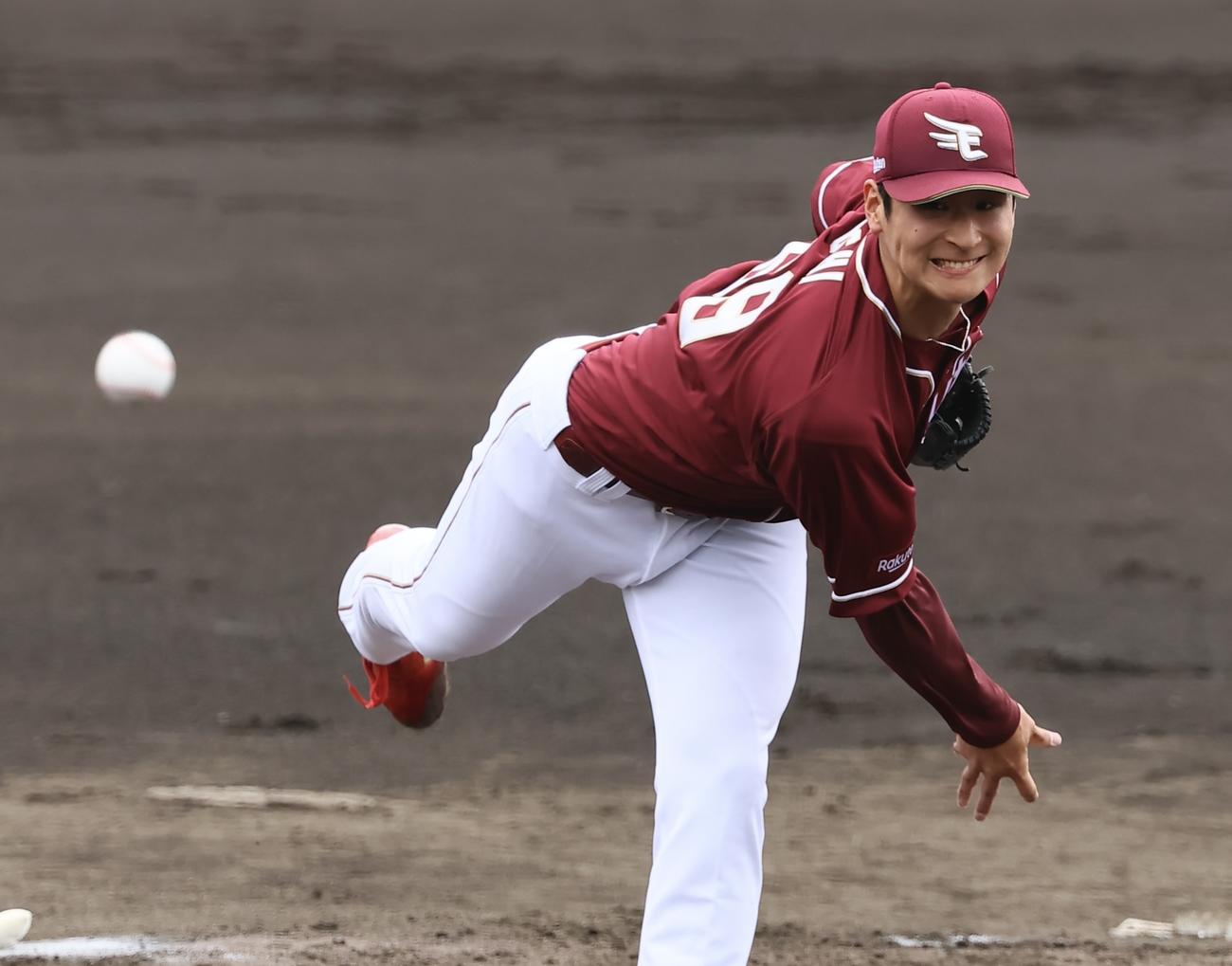 練習試合　阪神対楽天　楽天先発の内（撮影・藤尾明華）