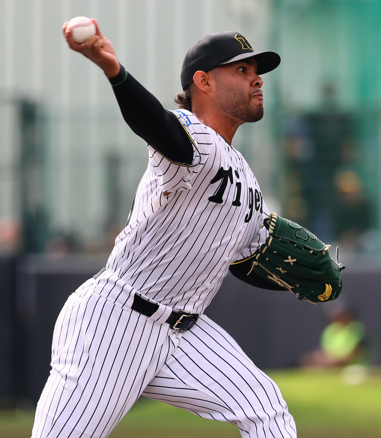 練習試合阪神対広島　5回、3番手で登板したベタンセス（撮影・藤尾明華）
