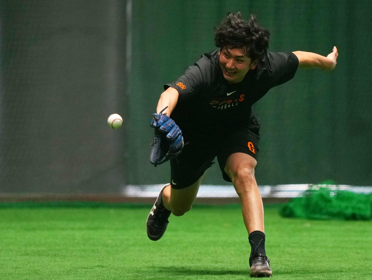 巨人対サムスン　試合後、トレーニングをする巨人横川（撮影・横山健太）