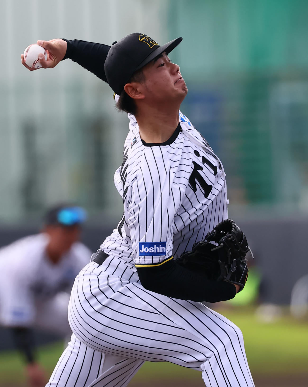 阪神対広島　9回に登板した阪神川原（撮影・藤尾明華）