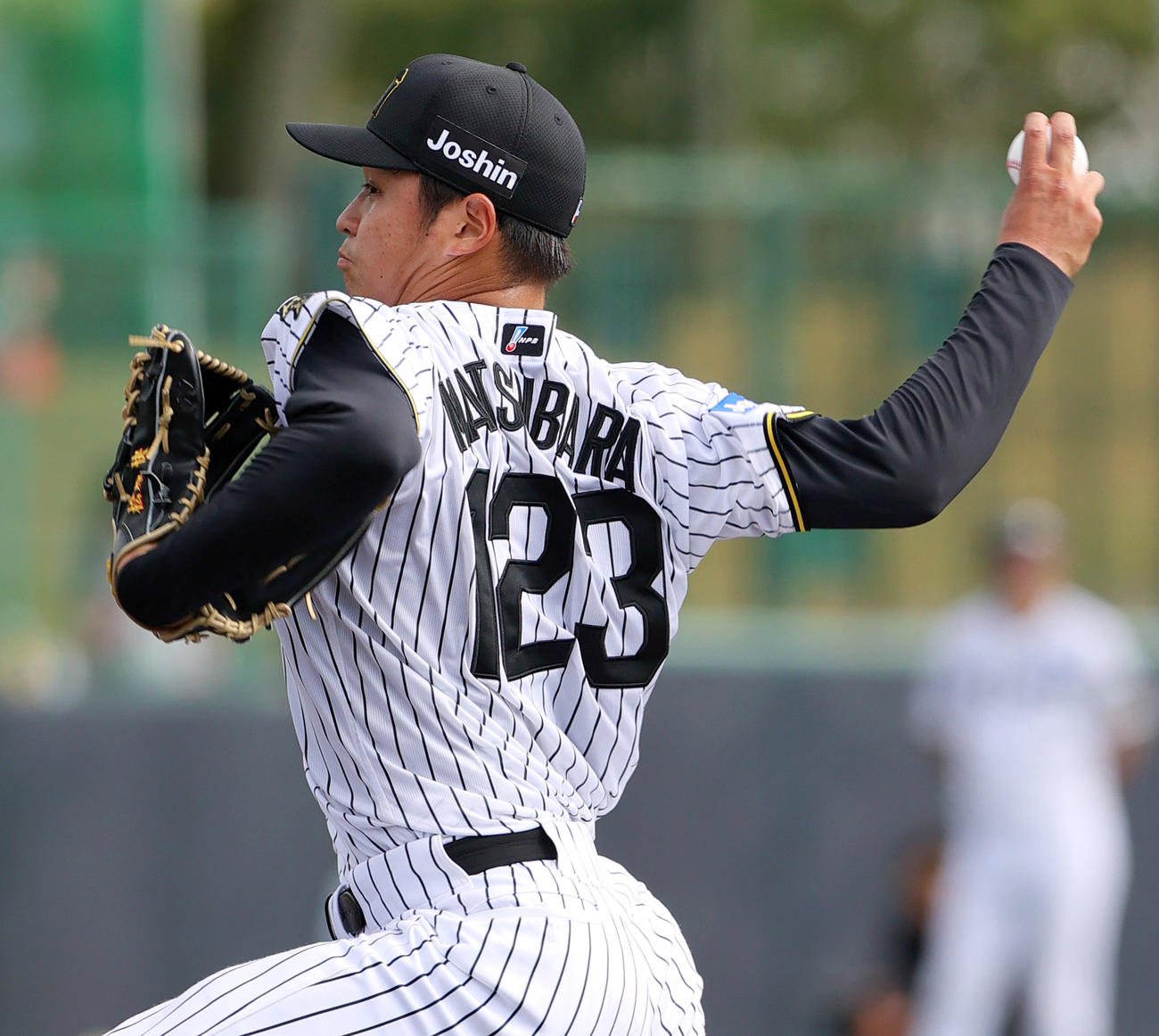 阪神対広島　阪神5番手で登板する松原（撮影・上山淳一）