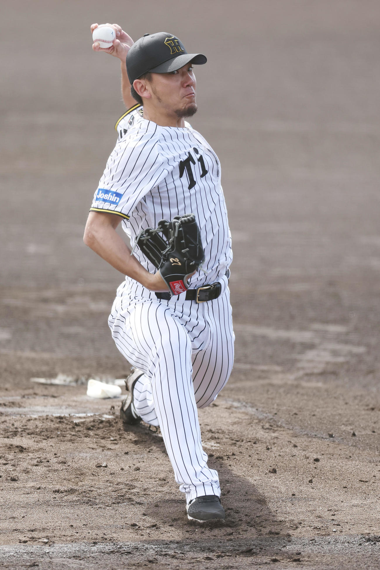 阪神対広島　力投する阪神先発の伊藤将（撮影・前田充）