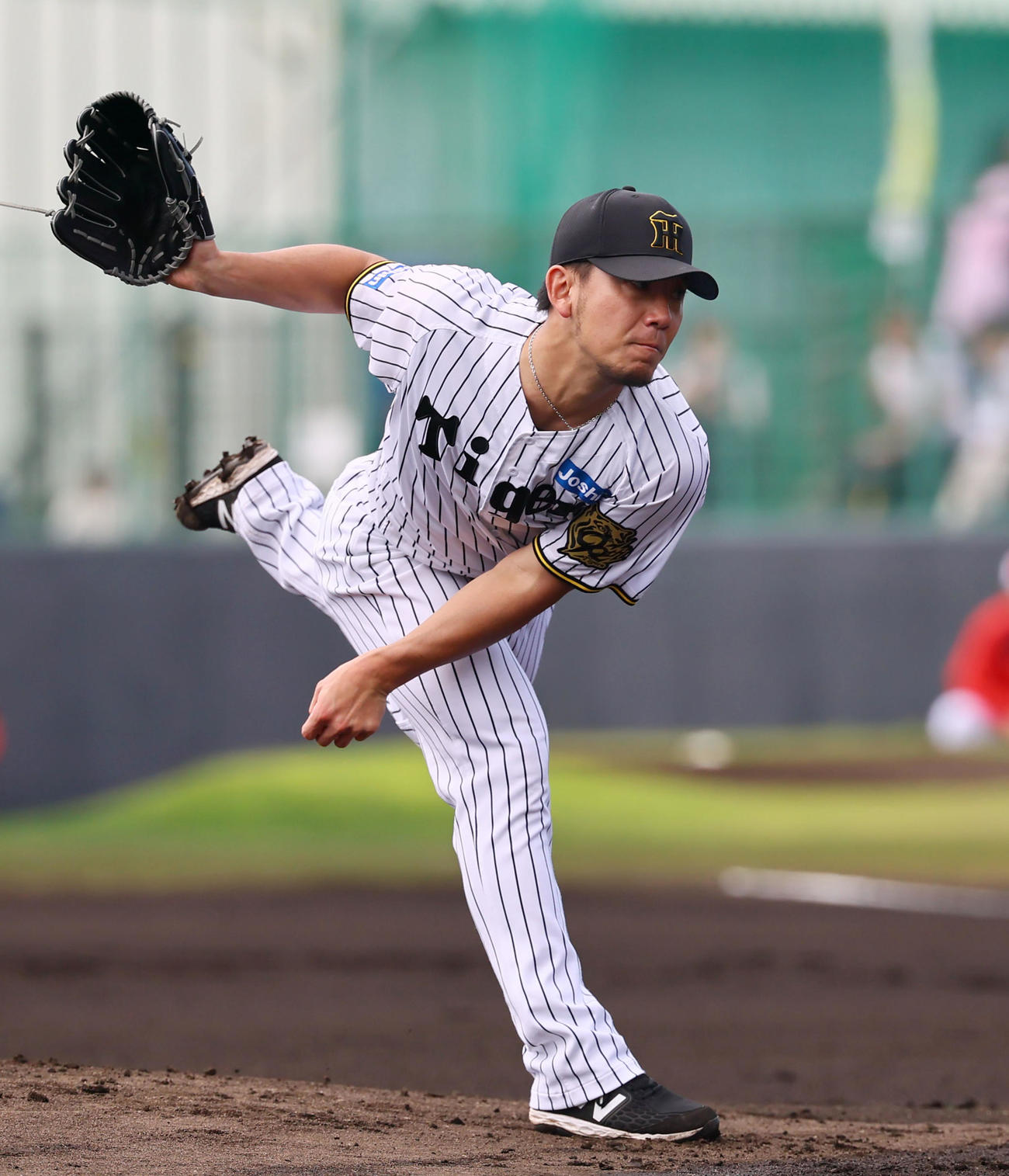 練習試合阪神対広島　阪神先発の伊藤将（撮影・藤尾明華）