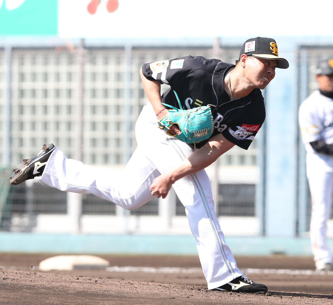 紅白戦に先発した浜口（撮影・梅根麻紀）