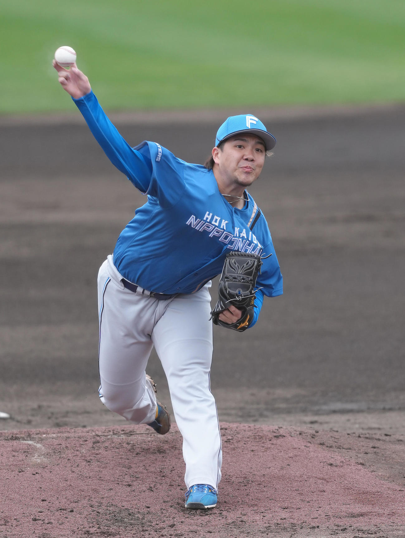 中日対日本ハム　日本ハム先発の金村（撮影・足立雅史）