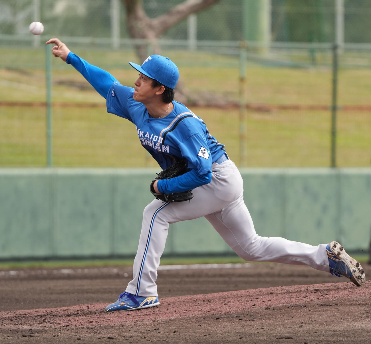 中日対日本ハム　2回裏、日本ハム2番手で登板する北山（撮影・森本幸一）