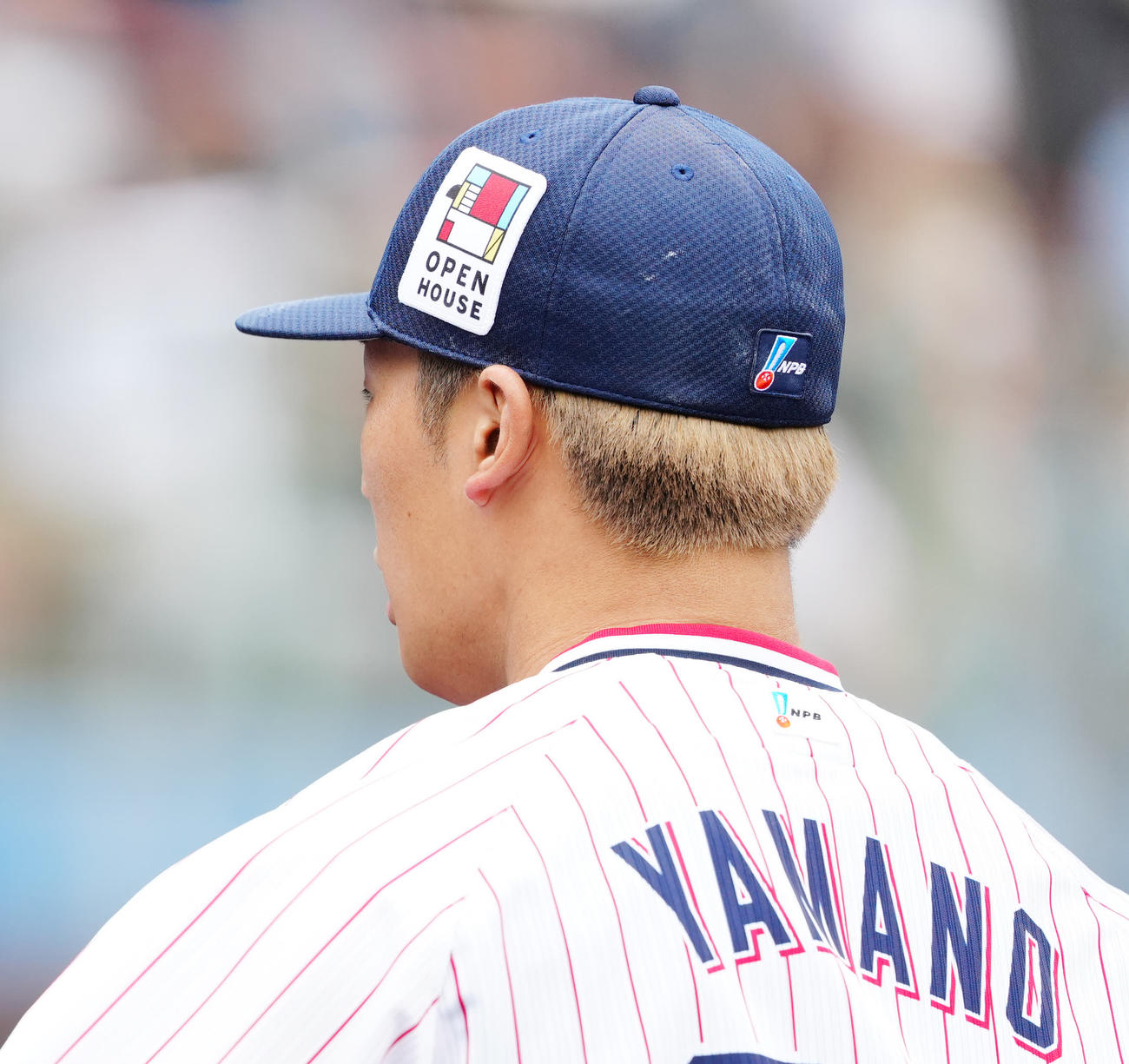 ヤクルト対ロッテ　2回表終了後、ベンチに引き揚げるヤクルト先発の山野（撮影・江口和貴）