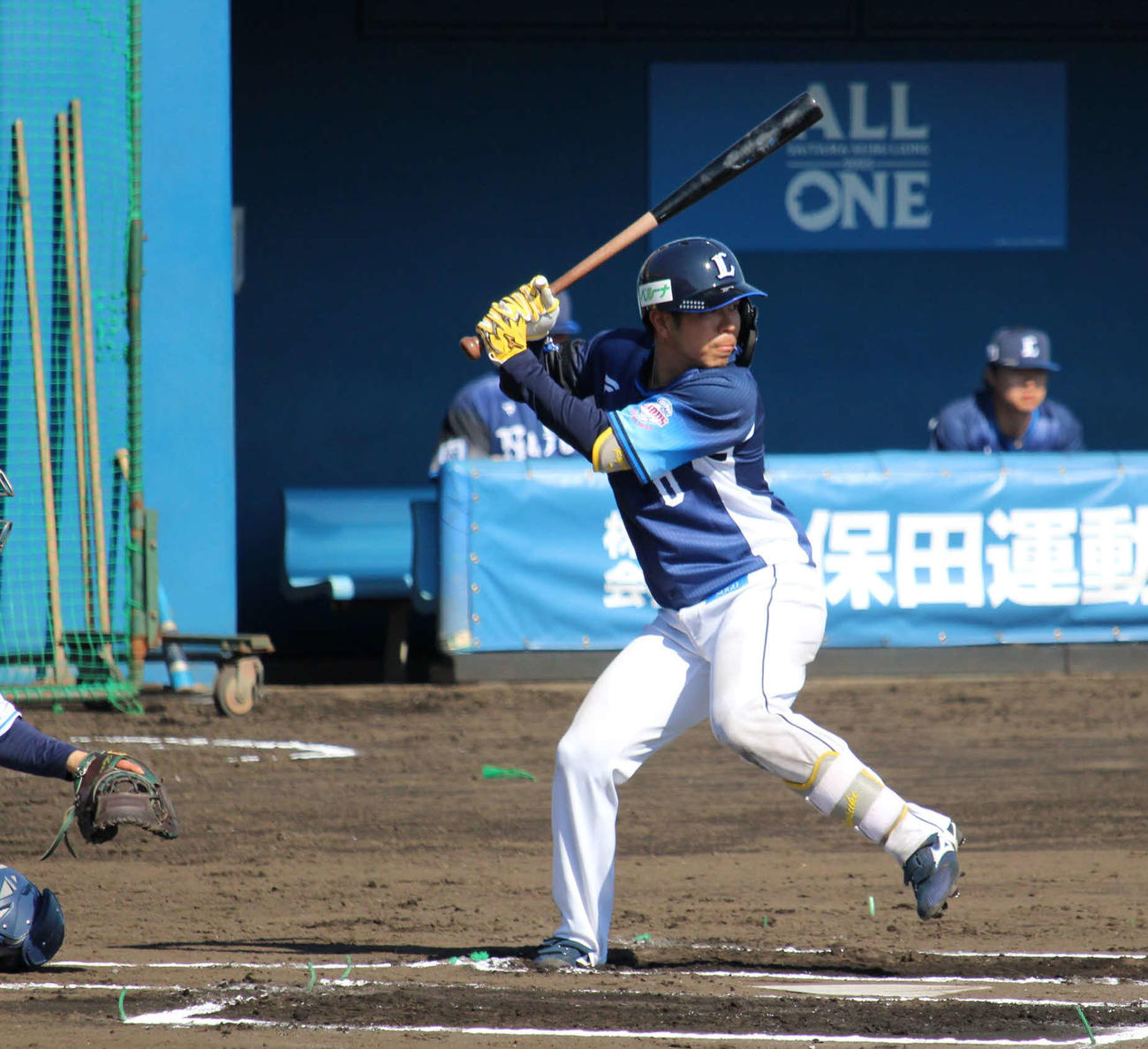 紅白戦で2安打した西武児玉（撮影・金子真仁）