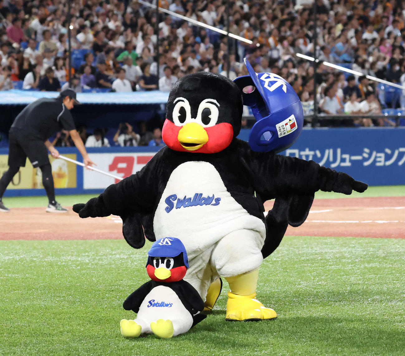2024年9月13日、巨人戦でつば九郎のくるりんぱ